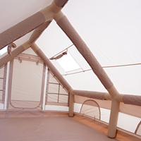 Tente de camping gonflable modulaire personnalisée pour 5 à 8 personnes, spacieuse, 12 mètres carrés, tente-cabane à colonnes d'air