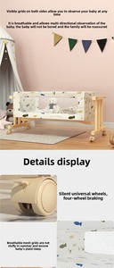 Summer Infants Multifunctional Solid Wood Pastoral Design Baby Crib Rocking <b>Swing</b> Soothing Function 0-3 Years Portable Movable - Product Image 5