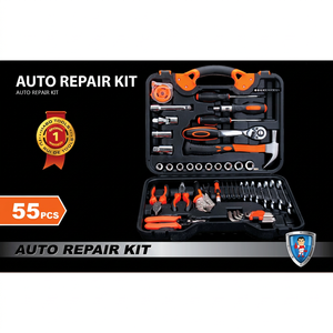 <b>Hand</b> <b>Tool</b> <b>Set</b> 1/2 In Socket Chrome Vanadium Steel Automotive Repair Combination Wrenches Hard Case - Product Image 2
