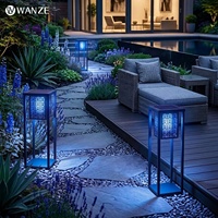 Lampe anti-moustiques solaire à corps métallique, indice IP55, pour extérieur, villa, cour, jardin, usage domestique, étanche, répulsif pour les insectes.