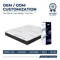 Matelas de massage orthopédique en latex naturel écologique à ressorts ensachés 7 zones, taille King, personnalisé, livré en boîte
