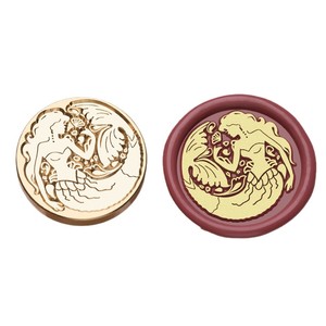 Tête de tampon à cire de la série Contes de fées, 3 cm, en laiton, motif Alice Lapin, tampon standard décoratif - Product Image 5