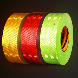 Bande réfléchissante extérieure étanche Fluorescent fort adhésif bande d'avertissement de sécurité réflecteur bande de visibilité pour camions remorques - Product Image 1