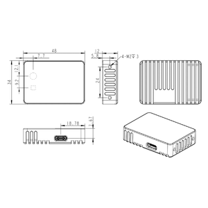 Độ chính xác cao 5m trong nhà toof cảm biến quang 3D lidar trạng thái rắn với khả năng chống rào cản Ros Khả năng tương thích đa hệ thống - Product Image 5