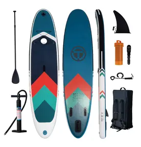 Novo Personalizável Pvc Stand Up Paddle Drop Stitch Pvc Stand Up Paddle Board Grande 10.6ft Inflável Para Esportes Aquáticos