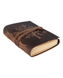 Journal en cuir gaufré Arbre de Vie, fait main, style vintage, avec pages vierges pour écrire, dessiner, croquis et voyages - Product Image 5