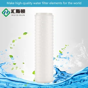 निर्माताओं थोक पीपी झिल्ली Pleated फिल्टर कारतूस 10 इंच Microporous Pleated फिल्टर कारतूस पानी शुद्ध फिल्टर