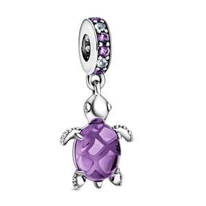 Dije Colgante de Tortuga Marina Rosa Océano con Cuentas de Colores, Compatible con Pulseras Pandora Originales, Plata <span class=keywords><strong>925</strong></span>, Joyería para Mujer, Regalo DIY - Product Image 4