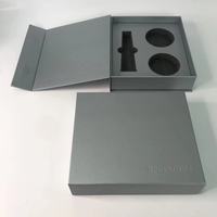 Boîte cadeau en papier recyclé noir écologique avec couvercle pour chemise, emballage personnalisé pour vêtements, boîte cadeau