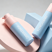Botol Pompa Airless Silinder 15ml 30ml 50ml Bahan ABS AS PP untuk Kemasan Lotion Krim Bentuk untuk Pembersih Wajah Logo Custom