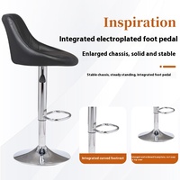 Tabouret de bar moderne et luxueux, chaise haute pivotante avec dossier, en fer, hauteur réglable, pour salle à manger, salon, extérieur
