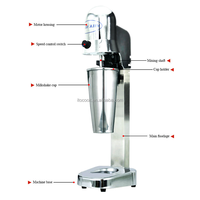 Mixeur à lait et à thé ITO à trois têtes en acier inoxydable haute efficacité, puissance 500-1000W, tension 110-240V, vitesse 18000 tr/min, réduction du bruit
