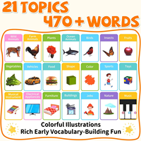 Livre sonore interactif pour apprendre les premiers mots anglais, avec contrôle tactile, livre d'images éducatif pour enfants