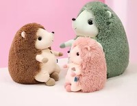 Peluche douce en coton, hérisson rose de dessin animé, 23 cm, jouet en peluche mignon, cadeau pour enfants
