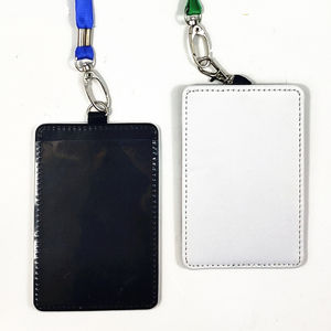 昇華ブランクカスタムPUレザー垂直バッジホルダー<span class=keywords><strong>ID</strong></span>カードカバーストラップ付き - Product Image 6