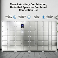 Casier intelligent électronique en acier inoxydable assemblé avec serrure à combinaison, résistant à la rouille, pour centre commercial et atelier