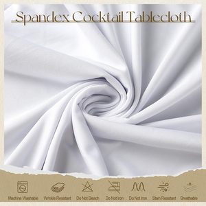 Tovaglia Elasticizzata in Spandex per Tavolo <span class=keywords><strong>da</strong></span> Cocktail, Copritavolo Rotondo Elasticizzato per Bar e Matrimoni - Product Image 4