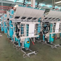 Transplanteur manuel automatisé Wubota pour riz, type marche, 4 rangs