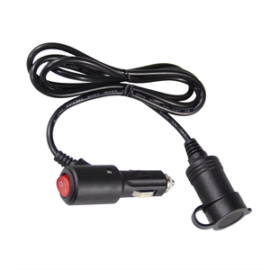 Industrial Use Modern Battery Car Cigarette Lighter Plug Male Female <b>Extension</b> Cord 10A Rated ON/OFF Switch Voltage Monitoring - Product Image 5