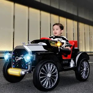 批发大尺寸双座儿童电动豪华汽车10岁儿童12v电池电动汽车