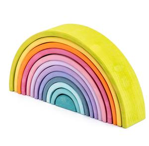 Haute qualité 1:8 Montessori <span class=keywords><strong>12</strong></span> pièces <span class=keywords><strong>en</strong></span> <span class=keywords><strong>bois</strong></span> <span class=keywords><strong>arc</strong></span>-<span class=keywords><strong>en</strong></span>-<span class=keywords><strong>ciel</strong></span> bloc de construction début éducatif pile jouets pour enfants Juguetes Para Los Ninos - Product Image 4