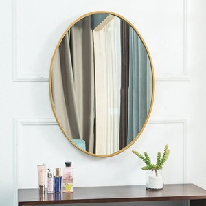 Miroirs décoratifs ovales encadrés <span class=keywords><strong>de</strong></span> dorure, <span class=keywords><strong>miroir</strong></span> mural elliptique, <span class=keywords><strong>miroir</strong></span> mural pour <span class=keywords><strong>salle</strong></span> <span class=keywords><strong>de</strong></span> <span class=keywords><strong>bain</strong></span> - Product Image 1