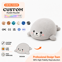 Coussin en peluche personnalisé en forme d'animal mignon, décoration de chambre adorable, design en coton PP, coussins en peluche doux