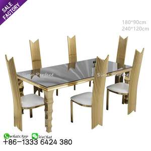 Sino Perfect Furniture Luxury Wedding Reception Furniture Events Rectangle <b>Table</b> Banquet Metal <b>Chairs</b> <b>and</b> <b>Tables</b> for Party - Product Image 6