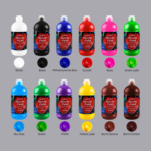 Peinture Acrylique Xin Bowen 500ML 12 Couleurs Pigment à Haute Capacité de Couverture pour Artiste Peinture d'Art Ensemble de Peinture Acrylique - Product Image 4