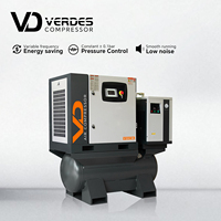Compresseur d'air électrique 4-en-1 VERDES, compresseur à vis industriel 8 bars, système de compresseur d'air à vis rotatif, compresseur de gaz