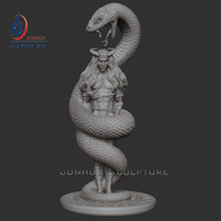 Grande statue de serpent Schlange en métal bronze Sculpture de jardin extérieur thème parc Logo imprimé personnalisé modèle d'anime grandeur nature pour cadeau