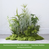 Plantes vertes artificielles pour aménagement paysager, fausse mousse, arrangements floraux de mariage, combinaison décorative, herbe artificielle de luxe pour intérieur