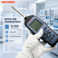 Enregistreur de données de température et d'humidité portable HENGKO HG970 -30 à 80 ° C pour la surveillance de l'environnement des entrepôts