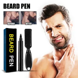 Penne a matita per trucco impermeabili con Logo personalizzato disegno Styling Shaping Men Dye Beard Filling Kit penna per riempimento <span class=keywords><strong>barba</strong></span> di colore marrone nero - Product Image 1