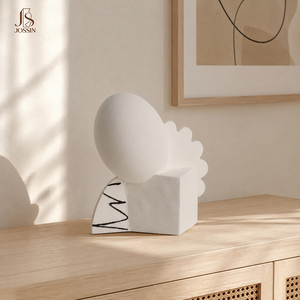 <span class=keywords><strong>Set</strong></span> di Vasi per Fiori in Ceramica Geometrici Astratti Minimalisti Jossin in Bianco Opaco per Decorazione da Tavolo e Mensole - Product Image 5