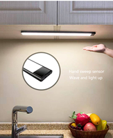 Lampu Led Sensor gerak tanpa kabel, Strip lampu led untuk lemari bawah, lampu Sensor gerakan, instalasi dapat diisi ulang