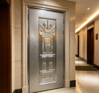 Panneau de porte décoratif en métal gaufré pour maison locative, appartement, entrée de bâtiment, acier laminé PVC