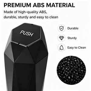 Mini Basurero para Auto con Tapa, Contenedor de Basura Compacto con Botón de Presión de <span class=keywords><strong>ABS</strong></span> para Organizar el Interior del Vehículo - Product Image 5