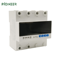 Commutateur de transfert automatique monophasé AC ATS 4P 220V 63A 80A 100A Inverseur à trois alimentations Commutateur de commutation automatique
