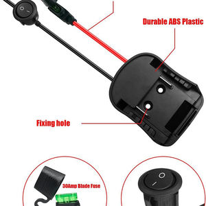 Hot Sell Mini Connector <b>Adapter</b> With Fuse and Wires 12AWG for Power Tools 18V Universal Battery Power <b>Adapter</b> - Product Image 6