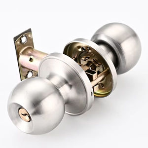 Matte Black Stainless Steel Privacy <strong>Door</strong> <strong>Knob</strong> Lock Set for Bathroom Restroom Interior <strong>Doors</strong> - Product Image 3