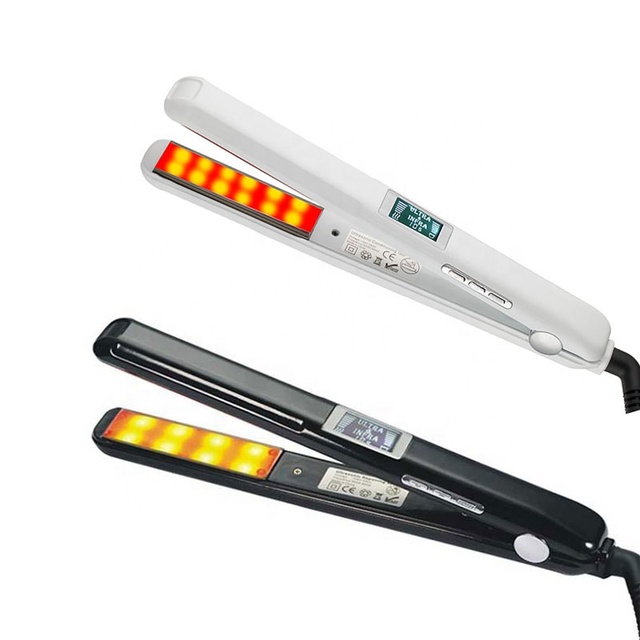 Keratin Beauty Personal Care Four-Gear Temperature Adjustment Hair Beard Straighteners Brush and Iron Straighteners
