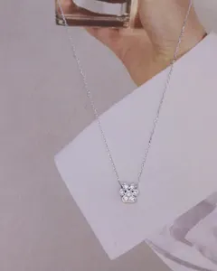 Neu angekommene einfache Pfote Design Tiers chmuck 18K Diamant Halskette für schöne Mädchen