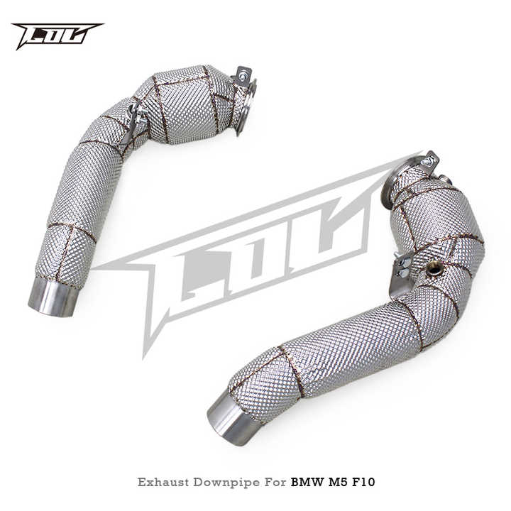 BSK Engine Turbo Header Catted Downpipe for BMW M5/M6 F10/F06 4.4T 2012 ...