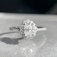 Bague en argent sterling 925 MuShan, bijoux de luxe, bague classique en moissanite pour mariée, plaquée or véritable 18 carats, bijoux fins brevetés MST