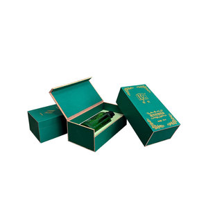 Caja <span class=keywords><strong>de</strong></span> Regalo <span class=keywords><strong>de</strong></span> Lujo para Aceites Esenciales Verdes, con Tapa Abatible, Esponja EVA, Laminación Mate y Recubrimiento UV, para Productos <span class=keywords><strong>de</strong></span> Aromaterapia Premium - Product Image 1