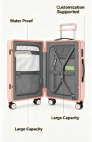 Valise Grande Capacité Nouvelle Série Macaron Multicolore avec Roues Silencieuses YKK pour Vacances et Serrure TSA