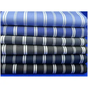 Classic yarn dyed Striped Shirt Fabric Fashion Breathable Cotton Nylon Spandex Blended Business Uniform Fabric