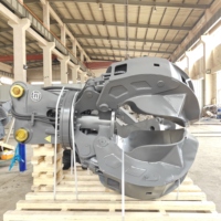 Grappin hydraulique pour bois de construction, type « Orange Peel », rotatif à 360 degrés, pour excavatrice, accessoire de manutention de déchets de bois