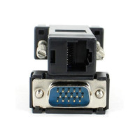 Konverter VGA RJ45 Perempuan Laki-laki CAT5E CAT6 Adaptor Kabel Jaringan Ethernet Extender PC Analog Connect Plug Switch untuk Monitor